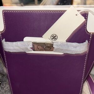 Tory Burch Purple Crossbody Bag with Silver  Hardware